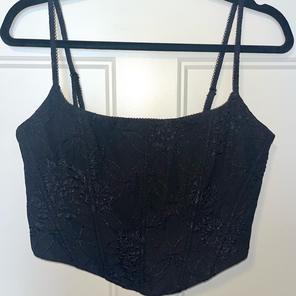 White Fox Same Old Song Bustier Black. Size Medium.